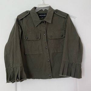 Who What Wear Ruffle Sleeve Utility Jacket